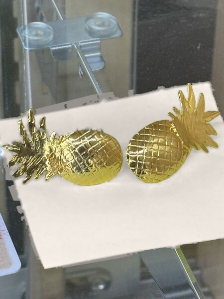 Gold Pineapple Earrings