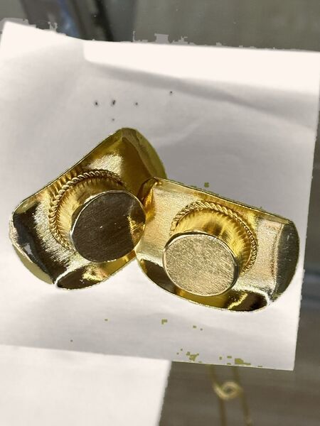Gold Cowboy Hat Earrings